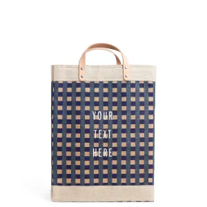 Market Bag in Navy Gingham