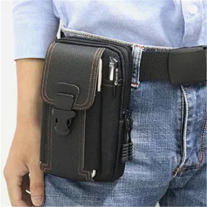 Men's Casual Outdoor Multifunction Buckle Hang Phone Holder Waist Bag