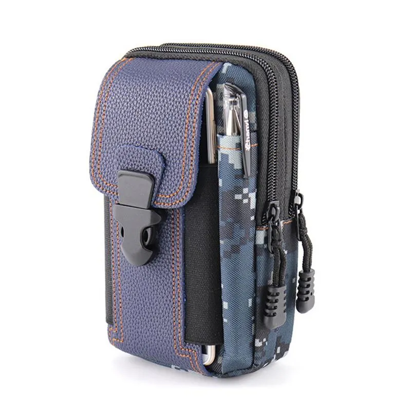 Men's Casual Outdoor Multifunction Buckle Hang Phone Holder Waist Bag