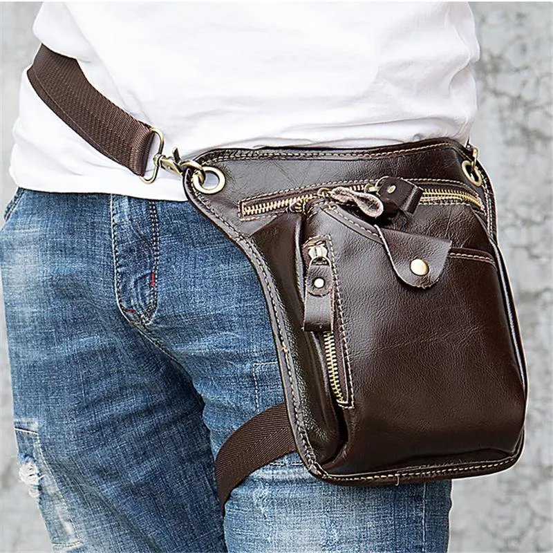 Mens Outdoor Sports Vintage Cycling Climbing Belt Bag