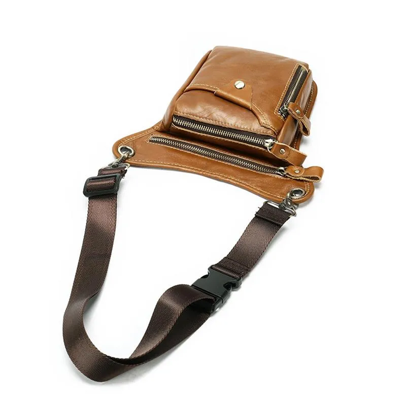 Mens Outdoor Sports Vintage Cycling Climbing Belt Bag