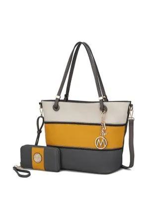 Mia K Vallie Color Block Tote bag