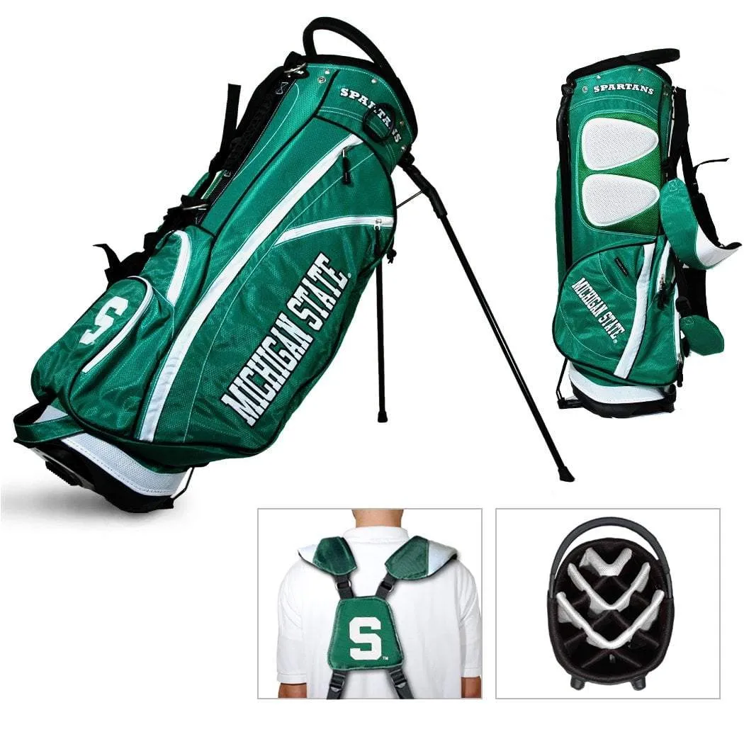 Michigan State Spartans Team Golf Fairway Light 14-Way Top Golf Club Stand Bag