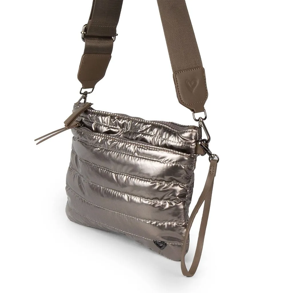 NEW: Delta 2.0 Large Puffer Belt/Crossbody Bag - Bronze