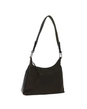 Nylon Shoulder Bag with Adjustable Strap and Zipper Closure