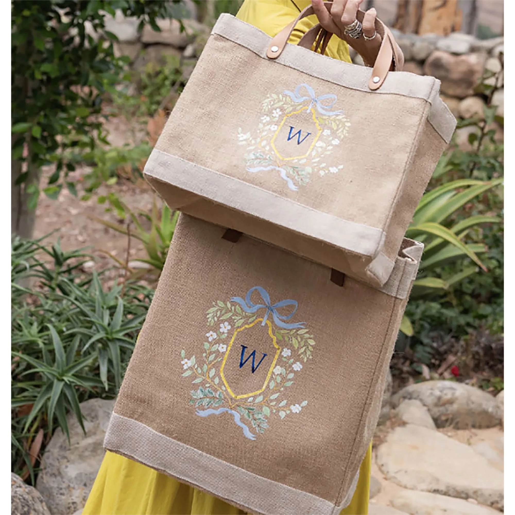 Petite Market Bag in Gold Crest by Amy Logsdon