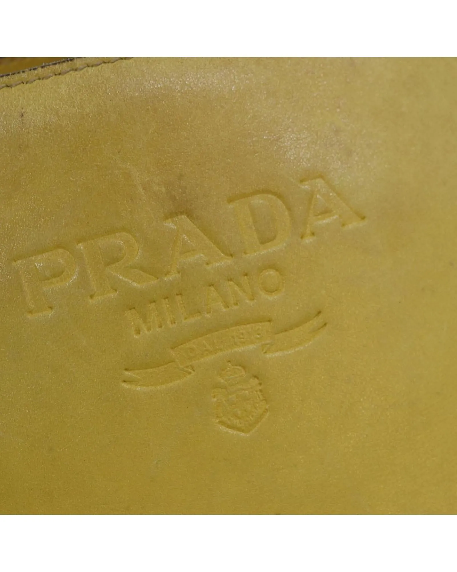 Prada Chain Bag Yellow Leather Shoulder Bag