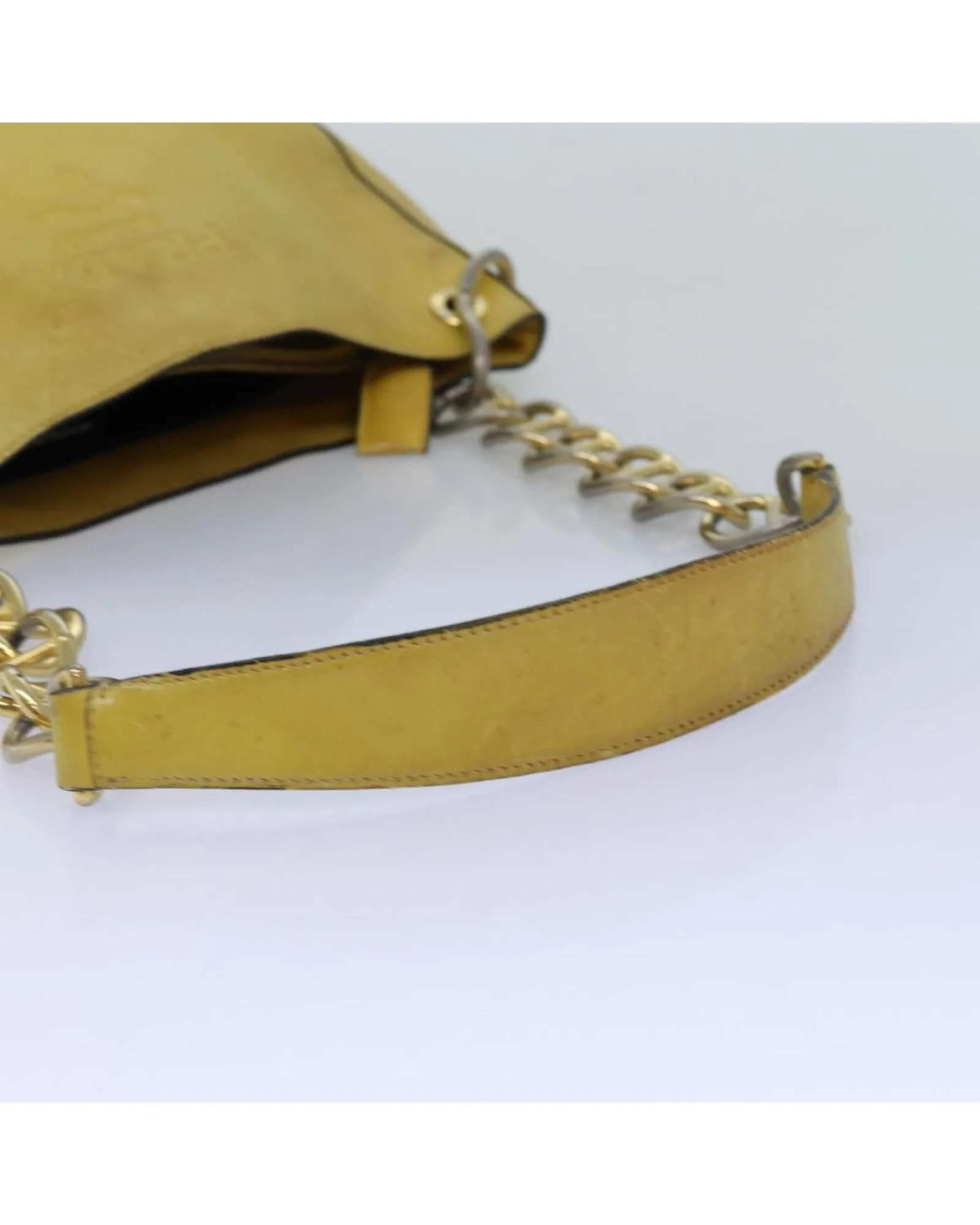 Prada Chain Bag Yellow Leather Shoulder Bag