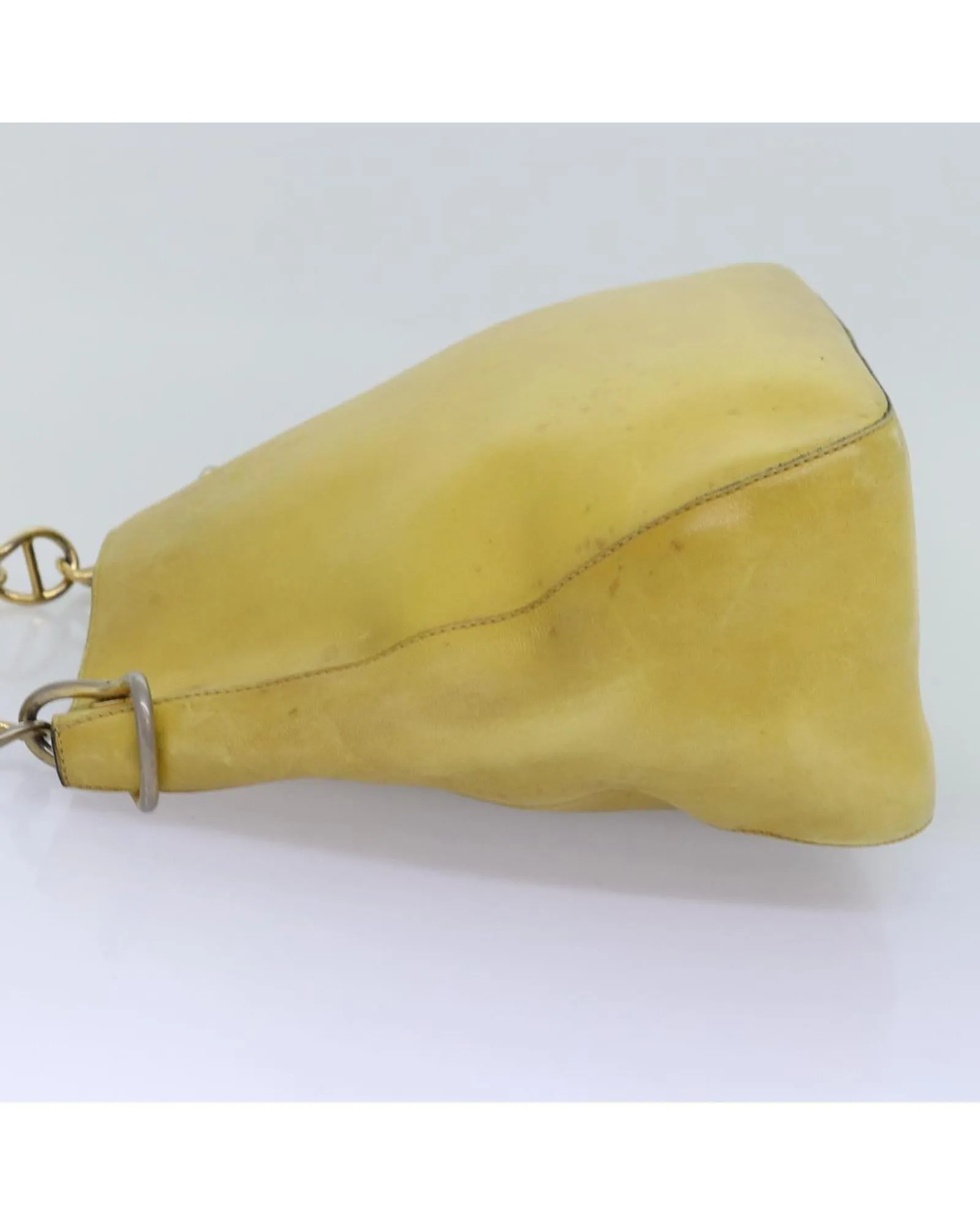 Prada Chain Bag Yellow Leather Shoulder Bag