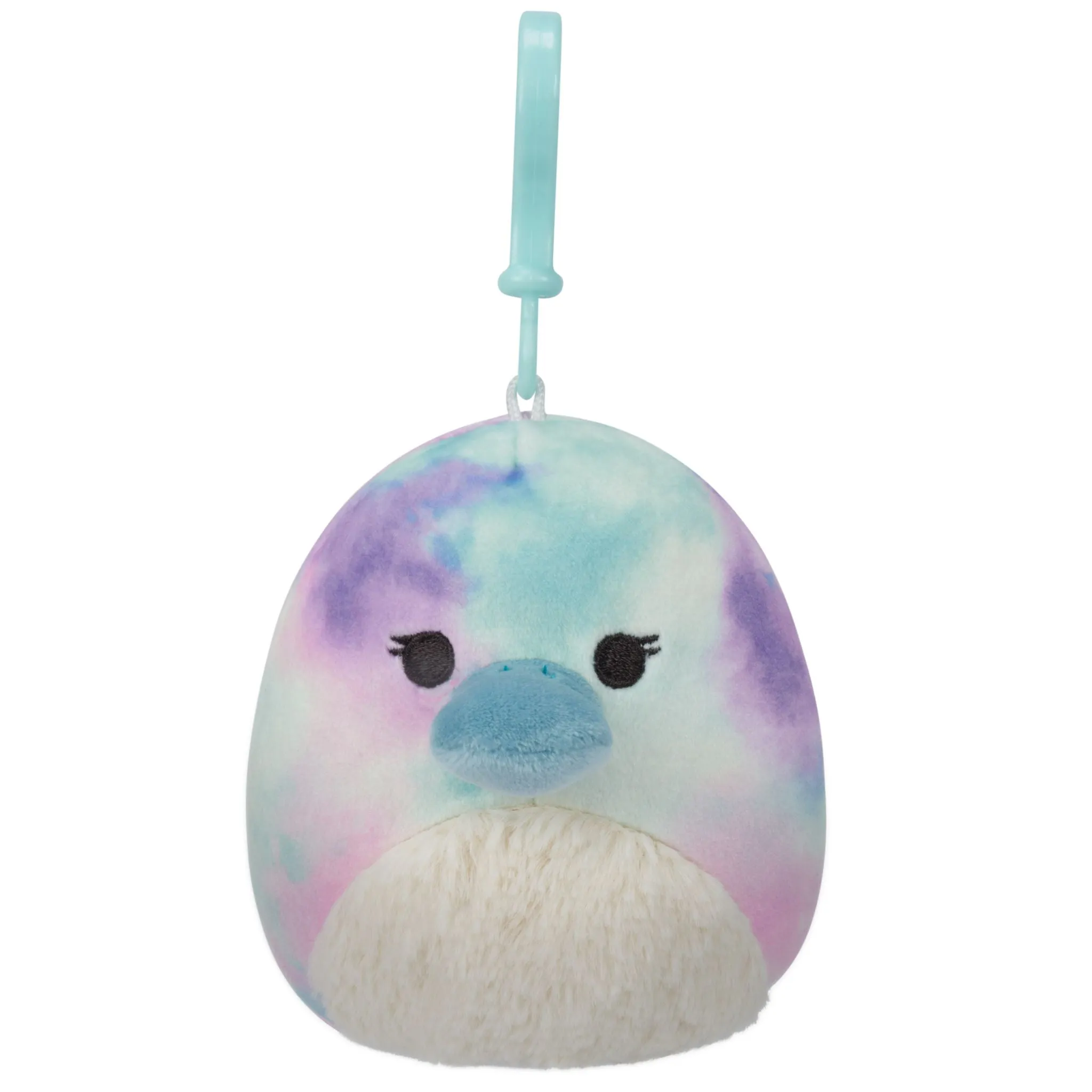 Squishmallows 3.5 Inch Plush Clip-On Mitch The WateRColor Tie-Dye Platypus