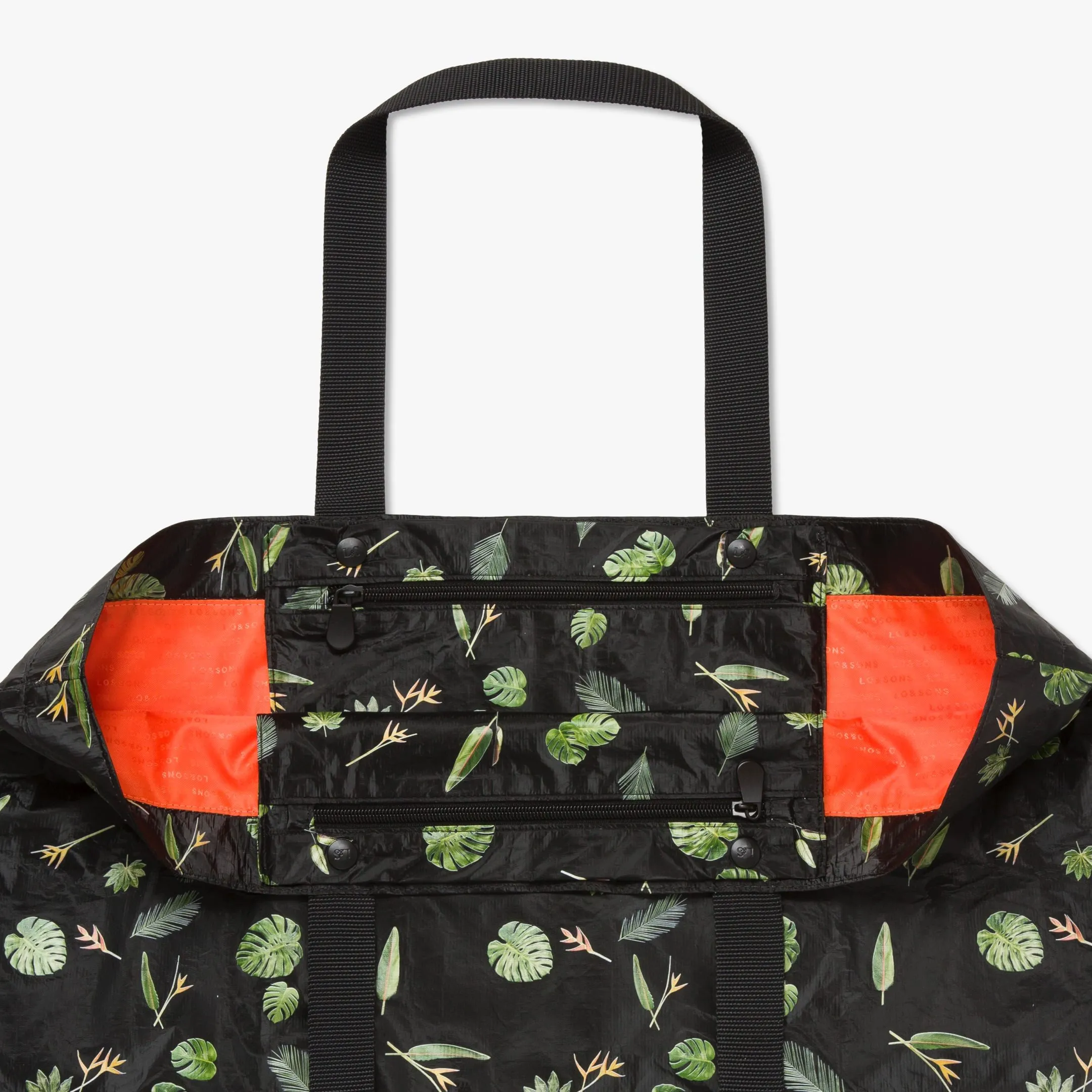 The Del Mar Packable Tote Large - Tyvek - Leaf Print