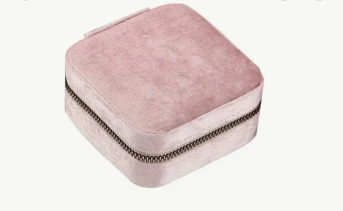 Travel Jewelry Box-Green Velvet & Pink Velvet