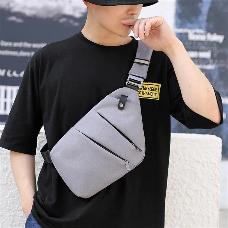 Unisex Solid Color Casual Crossbody Bags