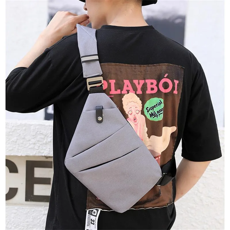 Unisex Solid Color Casual Crossbody Bags