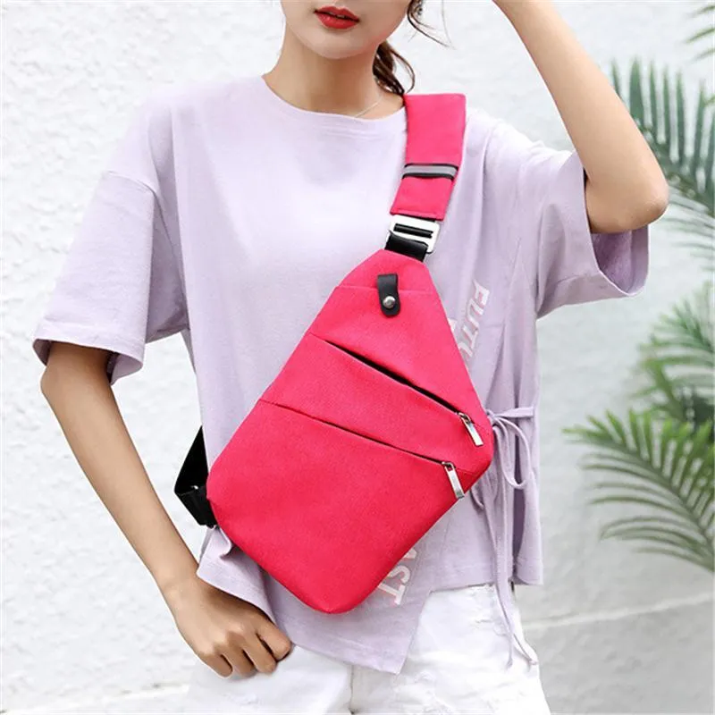 Unisex Solid Color Casual Crossbody Bags