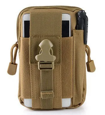 Universal Outdoor Tactical Holster Military Molle Hip Waist Belt Bag Wallet Pouch Purse Phone Case with Zipper for iPhone 7 /LG