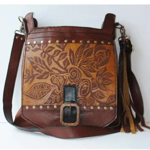 Urban Satchel Handbag in English Print by Christina Hankins