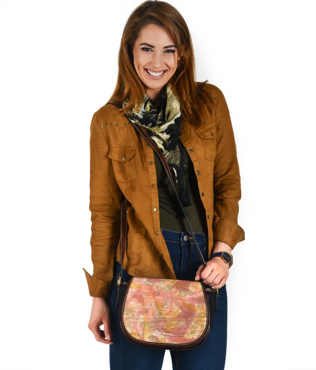 Watercolor Smudge Saddle Shoulder Bag