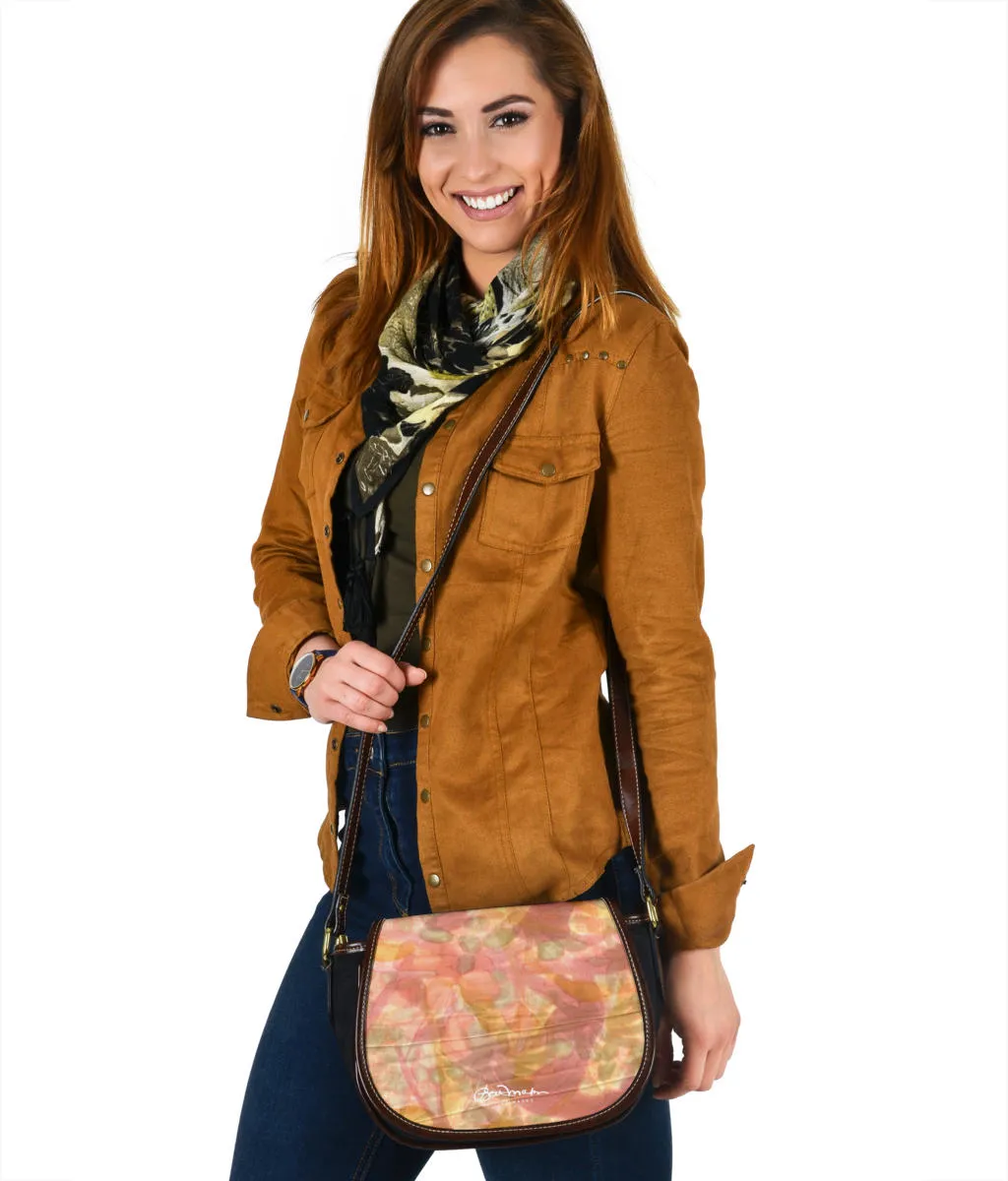 Watercolor Smudge Saddle Shoulder Bag