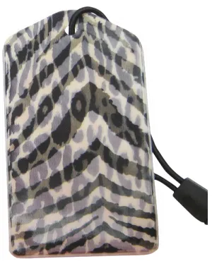 z Luggage Tag: Leopard Zebra